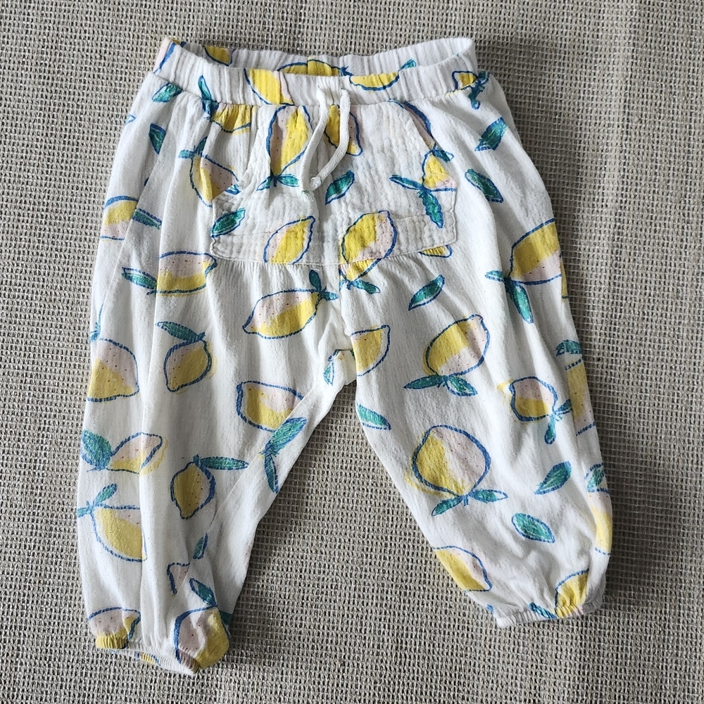 Zara Baby Girl Lemon Pants 18-24 months